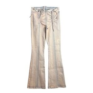 Dakota Blue Flare Leg Jeans Size 26 Boho Hippie Festival Zip Back NWT